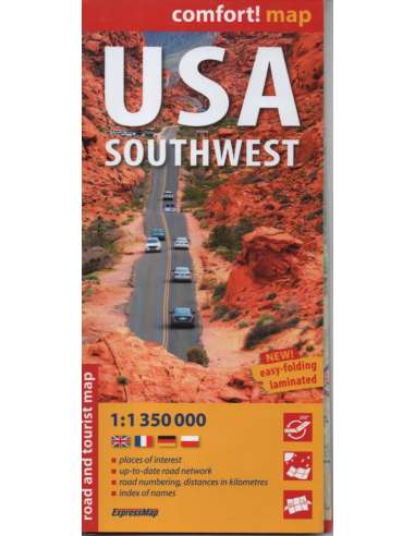 USA Southwest - USA Délnyugat térkép 2025 -...