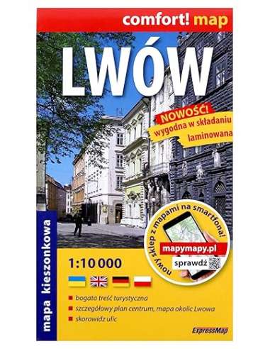 Lwów Comfort! map - Lvóv zsebtérkép