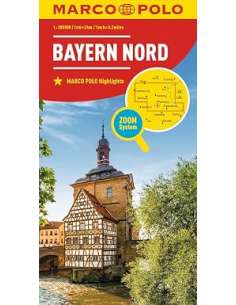 Bajorország észak - Bayern-Nord ZOOM térkép - MARCO POLO