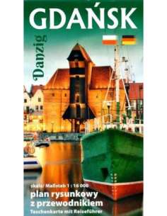 Gdańsk térkép (német, lengyel)