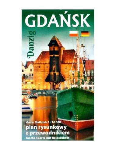 Gdańsk térkép (német, lengyel)