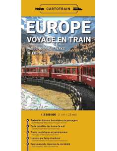 Európa vasúti térképe 2025