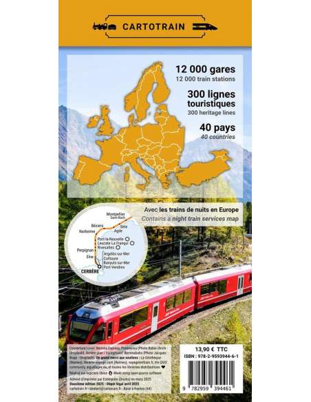 Európa vasúti térképe 2025