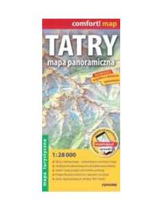 Tatry mapa panoramiczna - Tátra túra és  panoráma térkép...