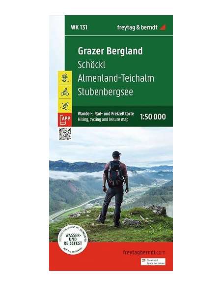 Grazer Bergland, Schöckl-Almenland-Teichalm-Stubenbergsee - Grazer Bergland és a Medve szurdok túratérkép