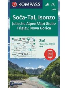KK 2804 Soča-Tal, Isonzo - Szoka-völgy, Isonzó túratérkép