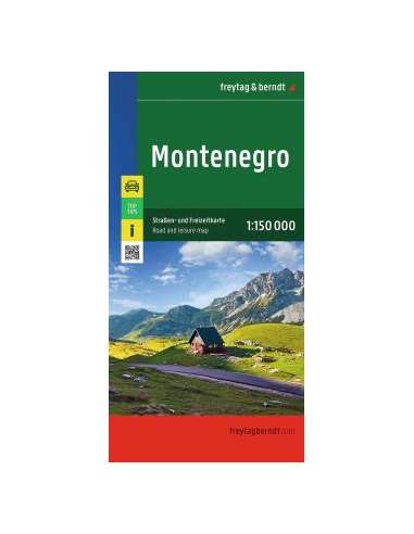 Montenegro autós és szabadidő térkép TOP TIPS