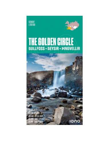 The golden circle map - Izlandi Aranykör-Kék...