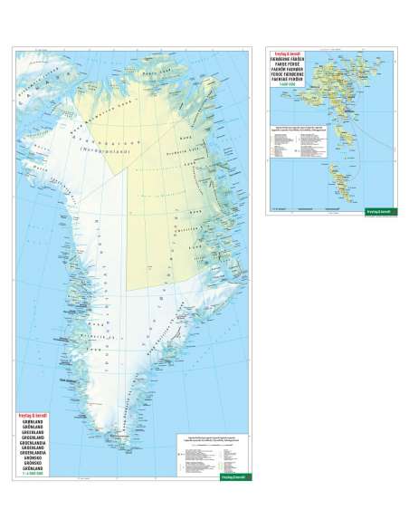 Denmark - Greenland - Faeroes  2026.- Dánia - Grönland - Feröer-szigetek térkép