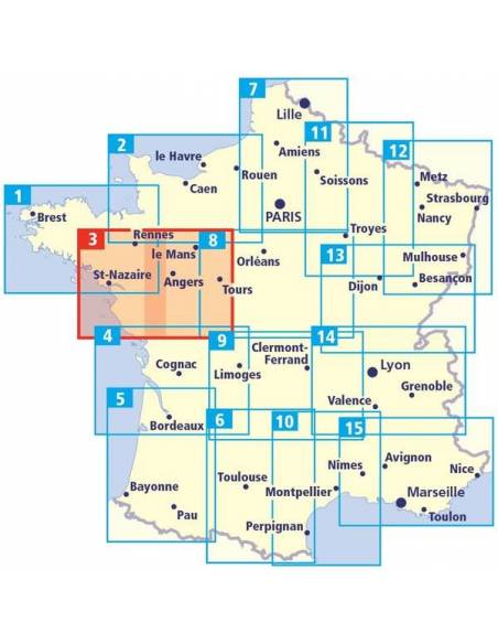 FR 3 Lower Loire Valley AA Road Map - Alsó Loire-völgy