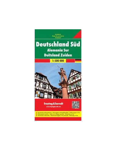 Deutschland Süd - Dél-Németország térkép