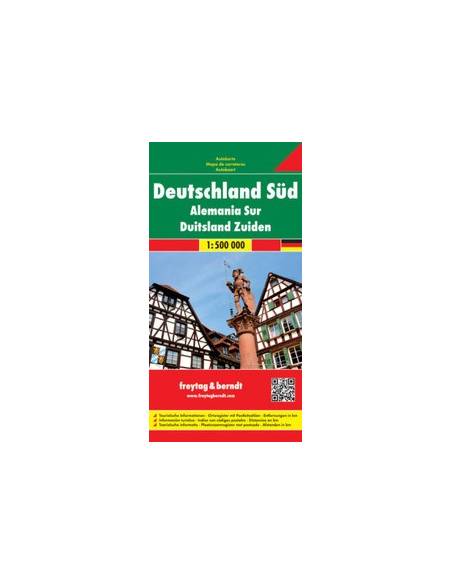 Deutschland Süd - Dél-Németország térkép