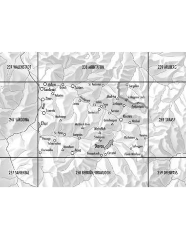 LZ 248 Prattigau topográfiai térkép