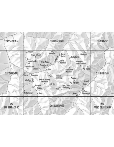 LZ 258 Bergün topográfiai térkép