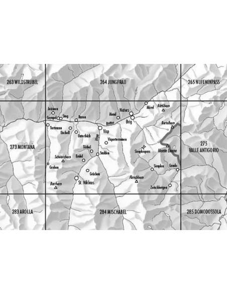 LZ 274 Visp topográfiai térkép