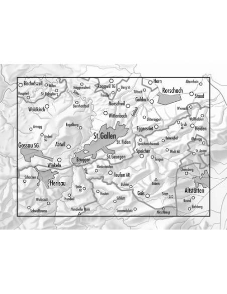 LZ 2501 St.Gallen és környéke topográfiai térkép