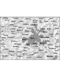 LZ 2502 Bern és környéke topográfiai térkép