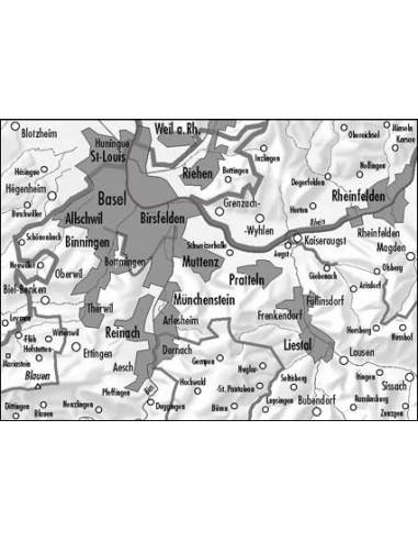 LZ 2505 Basel és környéke topográfiai térkép