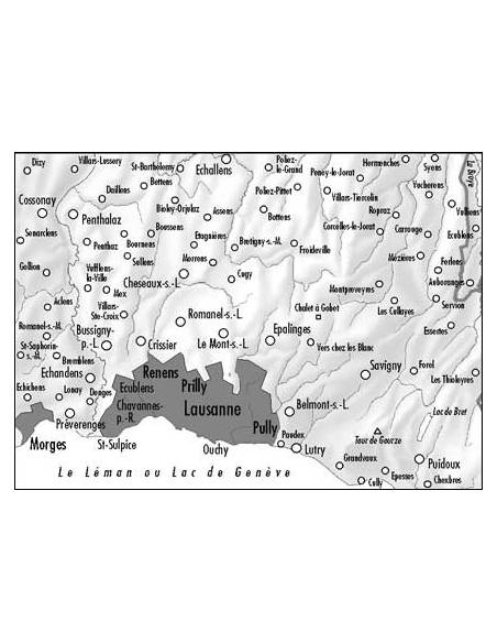 LZ 2507 Lausanne környéke topográfiai térkép Cns