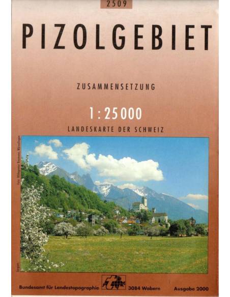 LZ 2509 Pizolgebiet topográfiai térkép