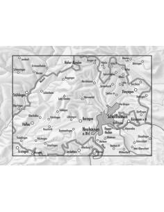LZ 2511 Schaffhausen és környéke topográfiai térkép