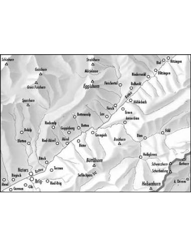 LZ 2516 Aletschgebiet topográfiai térkép