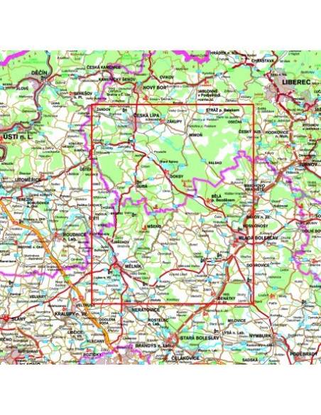 107 Kokořínsko, Máchovo jezero kerékpáros térkép