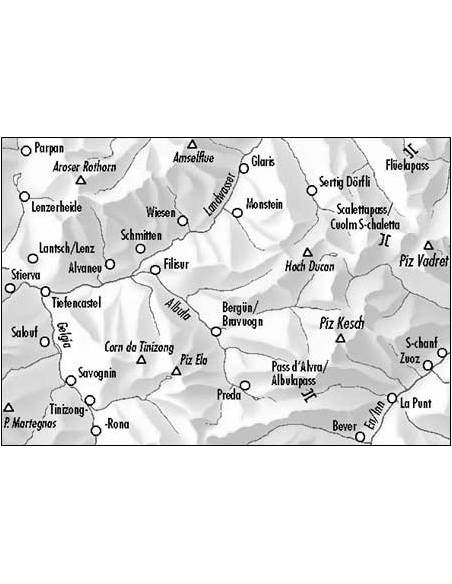 LT 258T Bergün / Bravuogn térkép