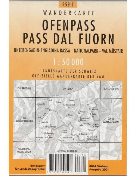 LT 259T Ofenpass / Pass Dal Fuorn térkép