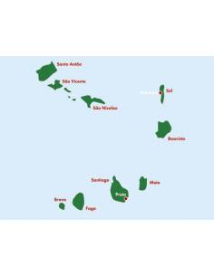 Cape Verde Islands - Zöld-foki szigetek térkép 2