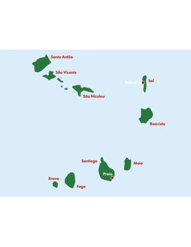Cape Verde Islands - Zöld-foki szigetek térkép