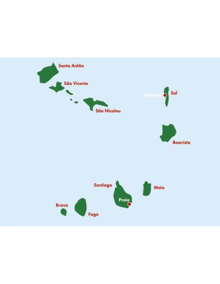 Cape Verde Islands - Zöld-foki szigetek térkép