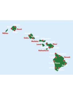 Hawaii-szigetek térkép 2