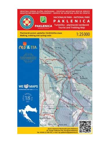 HG-DA 18 Paklenica Nemzeti Park turistatérkép