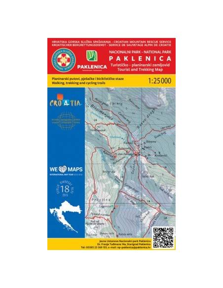 HG-DA 18 Paklenica Nemzeti Park turistatérkép