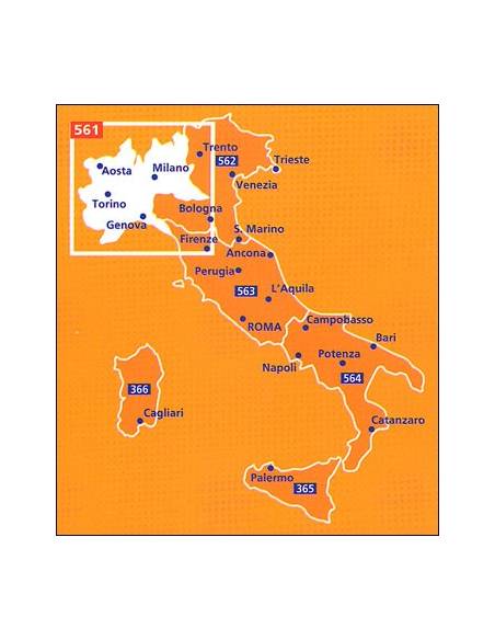MN 561 Italy Northwest - Északnyugat-Olaszország térkép
