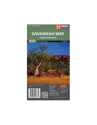 SAVANNAH WAY TÉRKÉP (CAIRNS TO BROOME)