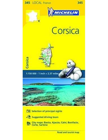 MN 345 Corsica - Korzika térkép