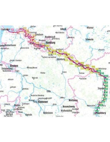 Elbe-Radweg 2 - Elba kerékpáros atlasz 2. -...