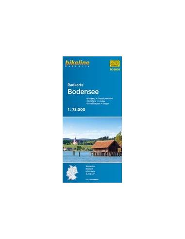 Bodensee fóliázott kerékpártérkép