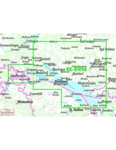 Bodensee fóliázott kerékpártérkép
