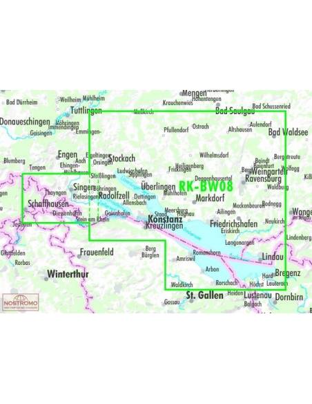Bodensee fóliázott kerékpártérkép