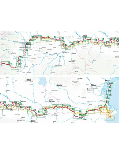 Po Radweg - Po kerékpáros atlasz - Milánótól a Po-deltáig