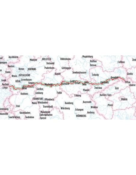 Mittellandroute Von Aachen nach Zittau – Einmal quer durch Deutschland - kerékpáros atlasz