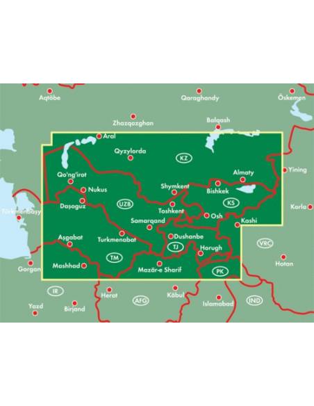 Central Asia - Közép-Ázsia térkép
