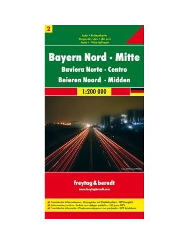 Észak- és Közép-Bajorország térkép 2. (Bayern...