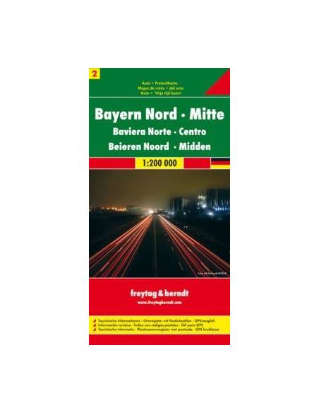 Észak- és Közép-Bajorország térkép 2. (Bayern Nord - Mitte)