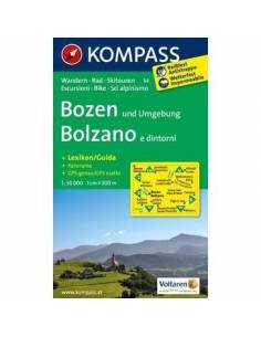 KK 54 Bozen - Bolzano túra, kerékpáros és sí térkép