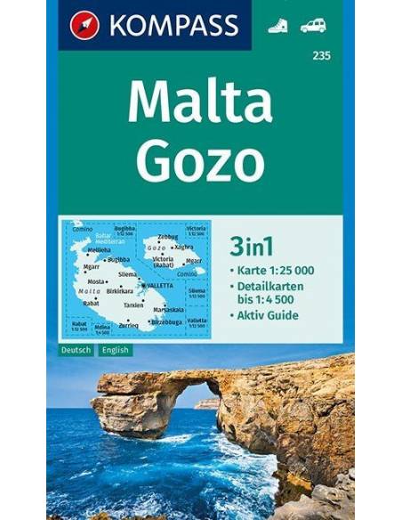 KK 235 Málta - Gozo túra- és szabadidő térkép