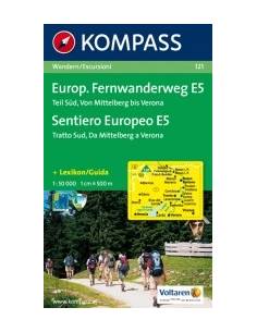 KK 121 Európa-dél távgyaloglóút E5 túratérkép